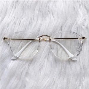 Clear and Gold Fashion Lenses